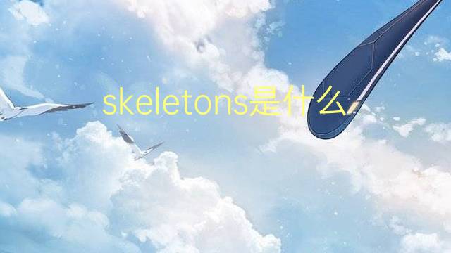 skeletons是什么意思 skeletons的翻译、读音、例句、中文解释