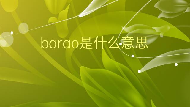 barao是什么意思 barao的翻译、读音、例句、中文解释