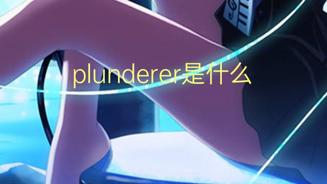 plunderer是什么意思 plunderer的翻译、读音、例句、中文解释