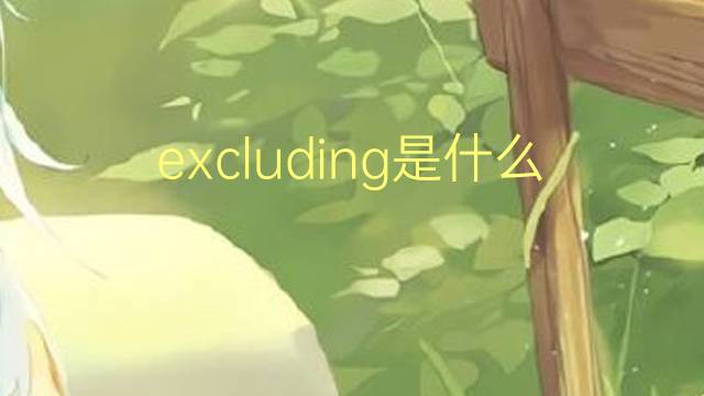 excluding是什么意思 excluding的翻译、读音、例句、中文解释