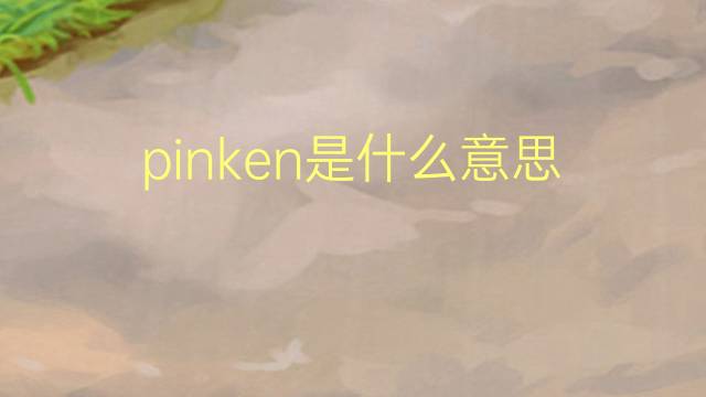 pinken是什么意思 pinken的翻译、读音、例句、中文解释