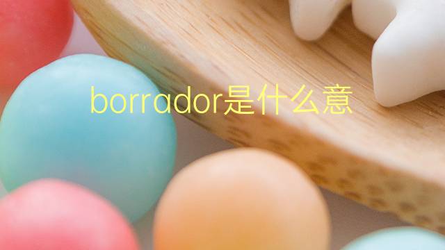 borrador是什么意思 borrador的翻译、读音、例句、中文解释