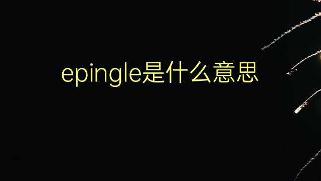 epingle是什么意思 epingle的翻译、读音、例句、中文解释