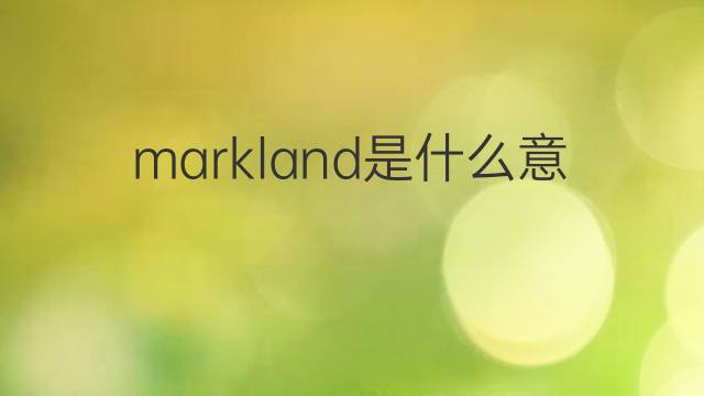 markland是什么意思 markland的翻译、读音、例句、中文解释