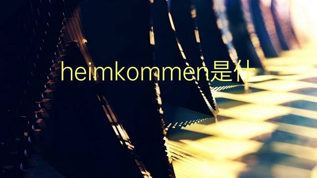 heimkommen是什么意思 heimkommen的翻译、读音、例句、中文解释