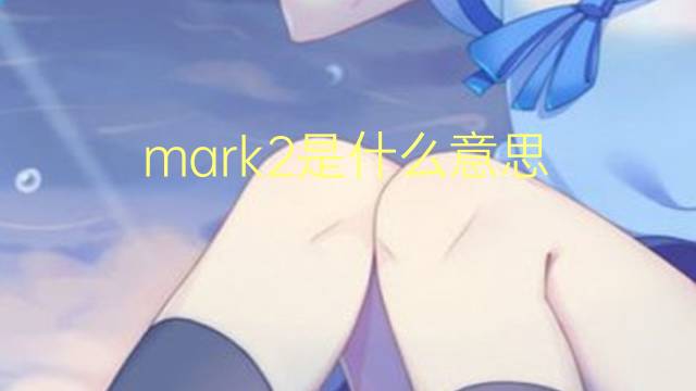 mark2是什么意思 mark2的翻译、读音、例句、中文解释