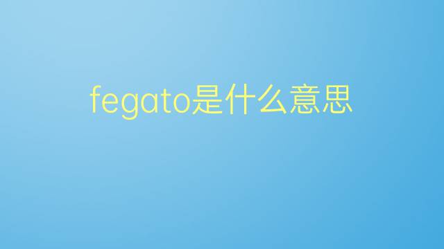 fegato是什么意思 fegato的翻译、读音、例句、中文解释