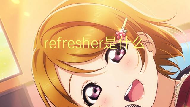 refresher是什么意思 refresher的翻译、读音、例句、中文解释