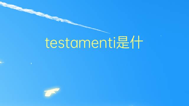 testamenti是什么意思 testamenti的翻译、读音、例句、中文解释