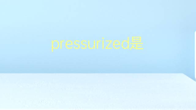 pressurized是什么意思 pressurized的翻译、读音、例句、中文解释