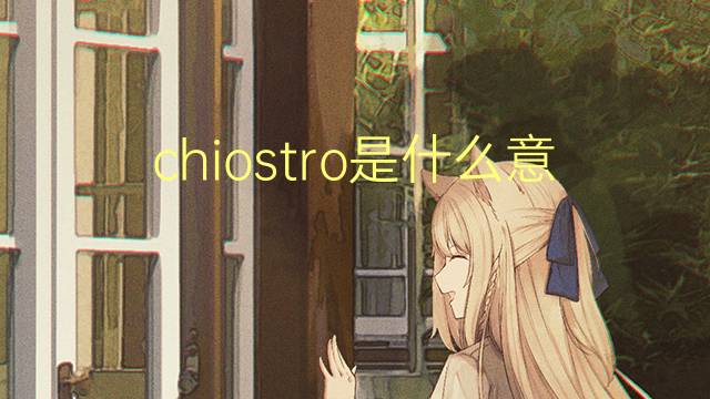 chiostro是什么意思 chiostro的翻译、读音、例句、中文解释