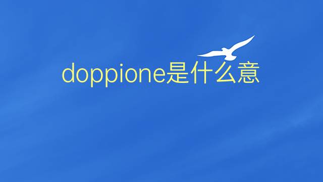 doppione是什么意思 doppione的翻译、读音、例句、中文解释