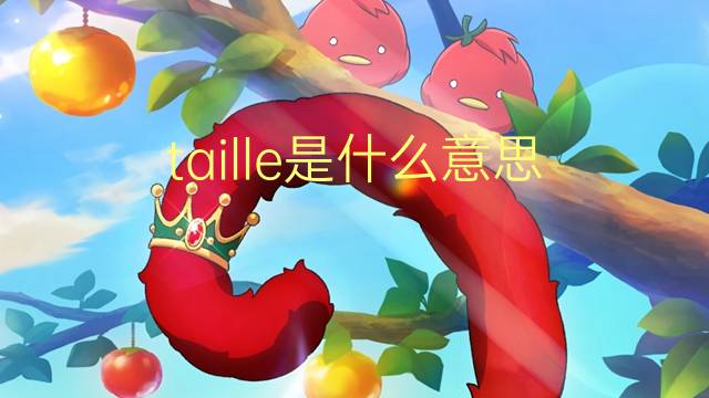 taille是什么意思 taille的翻译、读音、例句、中文解释