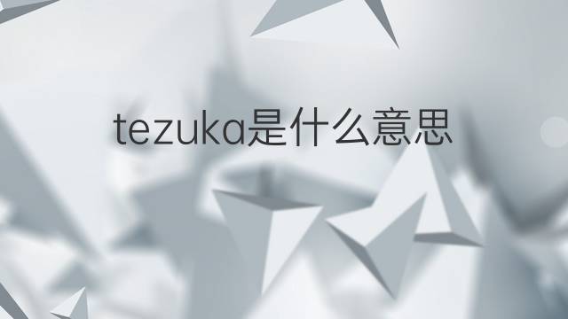 tezuka是什么意思 tezuka的翻译、读音、例句、中文解释