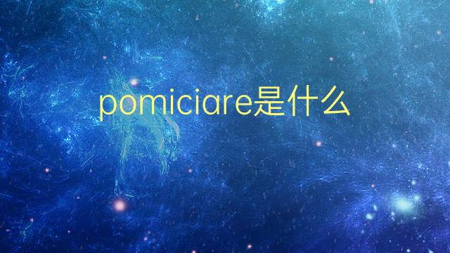 pomiciare是什么意思 pomiciare的翻译、读音、例句、中文解释