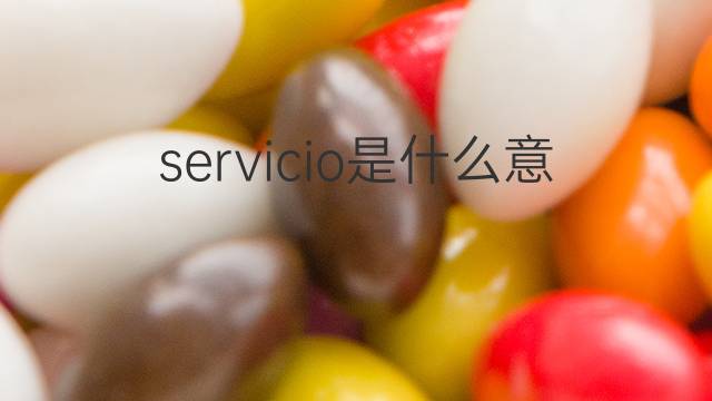 servicio是什么意思 servicio的翻译、读音、例句、中文解释