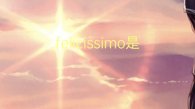 felicissimo是什么意思 felicissimo的翻译、读音、例句、中文解释