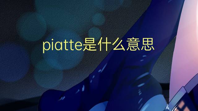 piatte是什么意思 piatte的翻译、读音、例句、中文解释