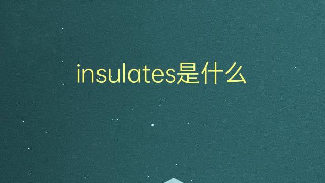 insulates是什么意思 insulates的翻译、读音、例句、中文解释