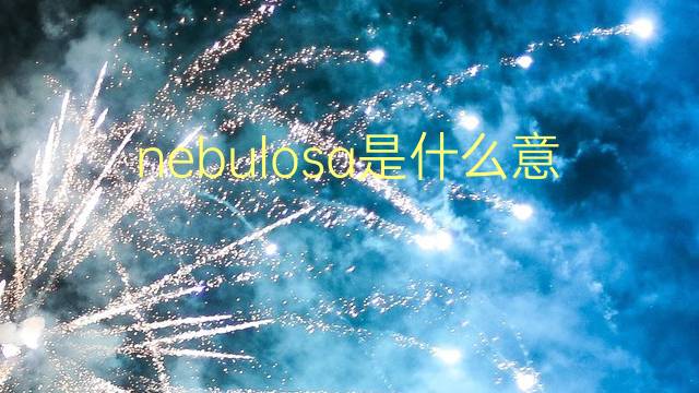 nebulosa是什么意思 nebulosa的翻译、读音、例句、中文解释