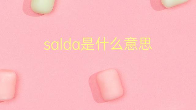 salda是什么意思 salda的翻译、读音、例句、中文解释