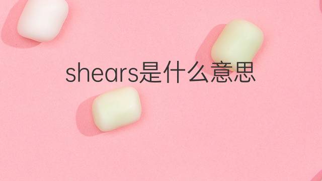 shears是什么意思 shears的翻译、读音、例句、中文解释