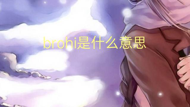 brohi是什么意思 英文名brohi的翻译、发音、来源