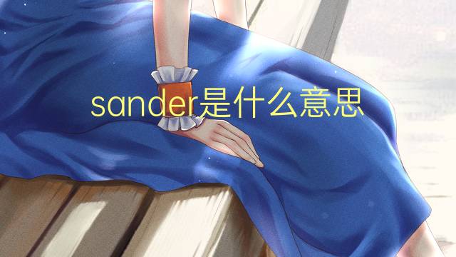 sander是什么意思 sander的翻译、读音、例句、中文解释