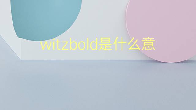 witzbold是什么意思 witzbold的翻译、读音、例句、中文解释