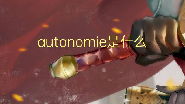 autonomie是什么意思 autonomie的翻译、读音、例句、中文解释