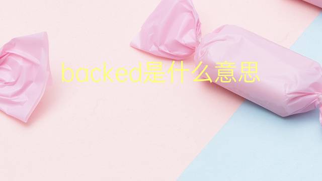 backed是什么意思 backed的翻译、读音、例句、中文解释