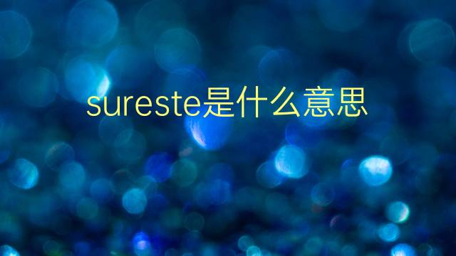 sureste是什么意思 sureste的翻译、读音、例句、中文解释