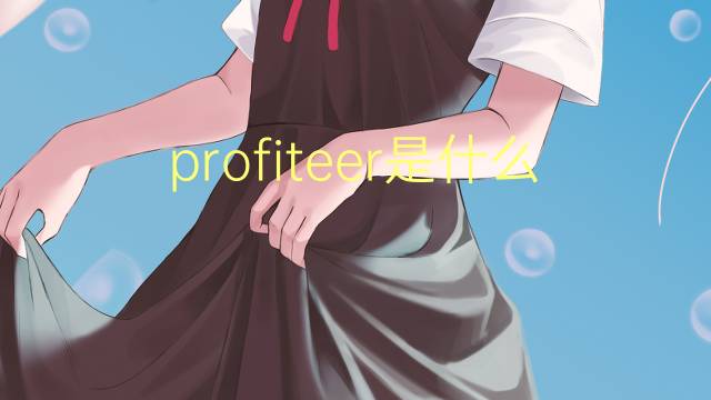 profiteer是什么意思 profiteer的翻译、读音、例句、中文解释