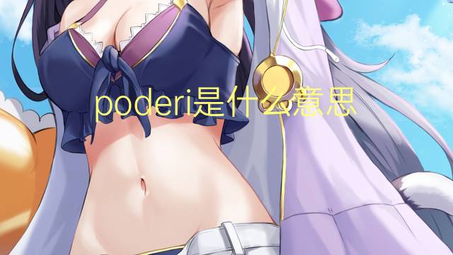 poderi是什么意思 poderi的翻译、读音、例句、中文解释