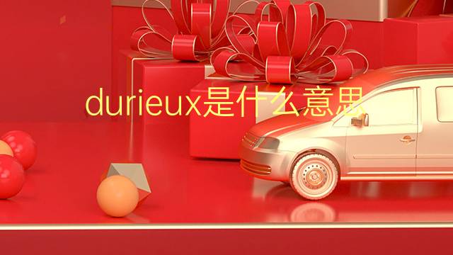 durieux是什么意思 durieux的翻译、读音、例句、中文解释