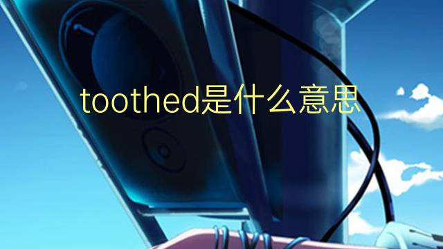 toothed是什么意思 toothed的翻译、读音、例句、中文解释