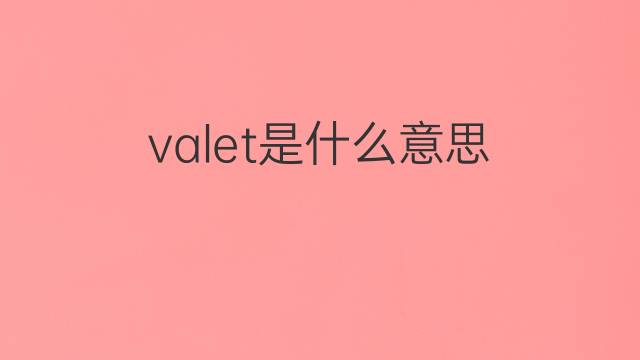 valet是什么意思 valet的翻译、读音、例句、中文解释