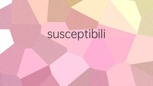 susceptibility是什么意思 susceptibility的翻译、读音、例句、中文解释