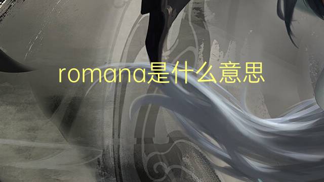 romana是什么意思 romana的翻译、读音、例句、中文解释