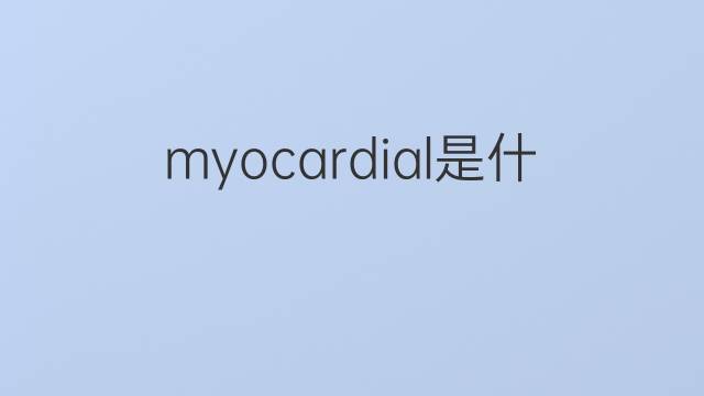 myocardial是什么意思 myocardial的翻译、读音、例句、中文解释