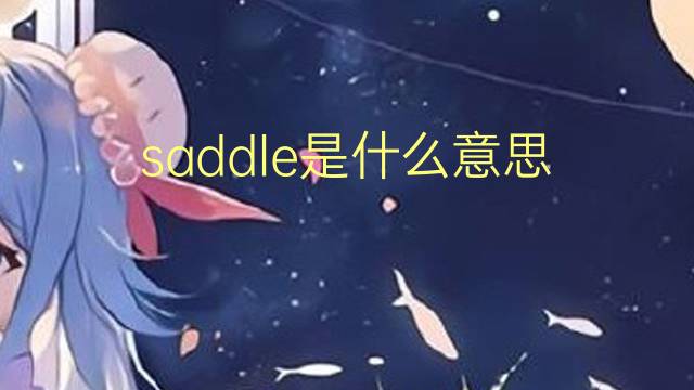 saddle是什么意思 saddle的翻译、读音、例句、中文解释