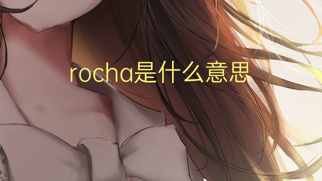 rocha是什么意思 rocha的翻译、读音、例句、中文解释