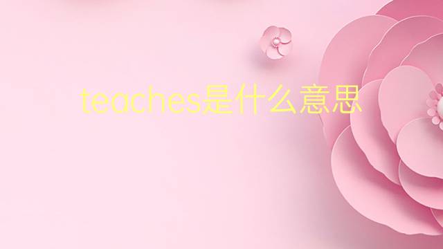 teaches是什么意思 teaches的翻译、读音、例句、中文解释