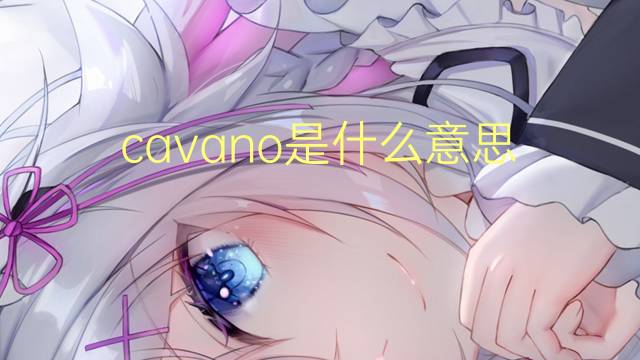 cavano是什么意思 cavano的翻译、读音、例句、中文解释