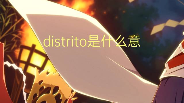 distrito是什么意思 distrito的翻译、读音、例句、中文解释