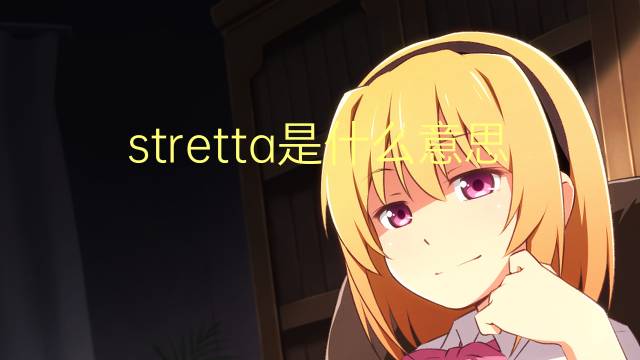 stretta是什么意思 stretta的翻译、读音、例句、中文解释