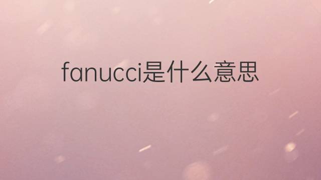 fanucci是什么意思 fanucci的翻译、读音、例句、中文解释