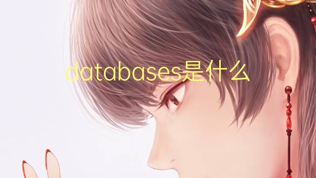 databases是什么意思 databases的翻译、读音、例句、中文解释