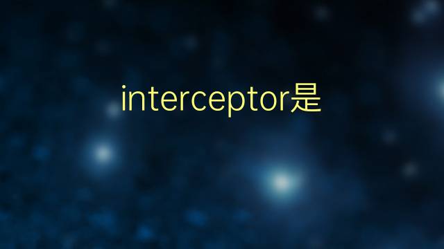 interceptor是什么意思 interceptor的翻译、读音、例句、中文解释