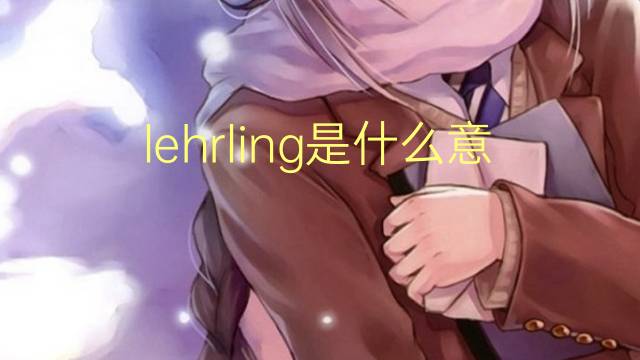 lehrling是什么意思 lehrling的翻译、读音、例句、中文解释